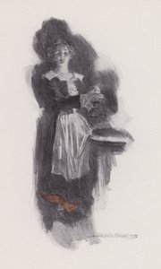 Illustrasjon for Evangeline, A Tale of Arcadie, av Henry Wadsworth Longfellow (litho) av Howard Chandler (after) Christy