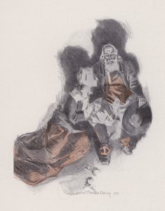Illustrasjon for Evangeline, A Tale of Arcadie, av Henry Wadsworth Longfellow (litho)