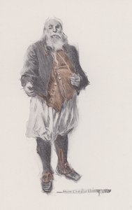 Illustrasjon for Evangeline, A Tale of Arcadie, av Henry Wadsworth Longfellow (litho) av Howard Chandler (after) Christy