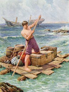 Bringing the Raft from the Wreck, illustrasjon for 