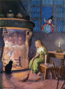 Askepott (farge litho) av Howard Davie