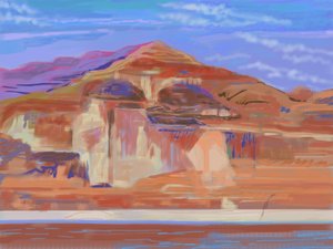 Painted Cliffs, Lake Powell (datakunst)