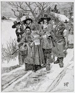 Arresting a Witch, gravert av J. Bernstrom, illustrasjon fra 