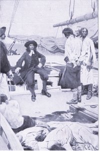 Oberst Brett og piraten, fra Howard Pyles Book of Pirates utgitt av Harper & Bros, 1921 av Howard Pyle