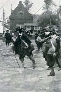 The Arrival of Stuyvesant in New Amsterdam, illustrasjon fra 