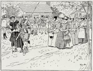 The Arrival of the Young Women at Jamestown, 1621, fra Harper