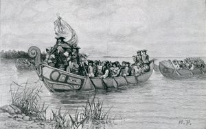 The Landing of Cadillac, illustrasjon fra 