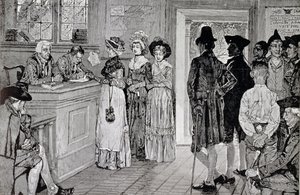 Women at the Polls in New Jersey, illustrasjon fra 