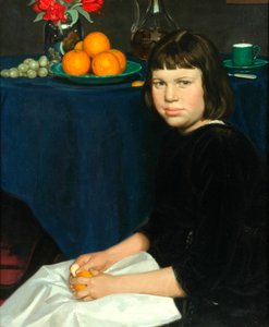 Julie med appelsinene (olje på lerret)