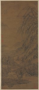 Sommerfjell etter Dong Yuan [aktiv om annonse 937-975], 1290-1354. av Huang Gongwang