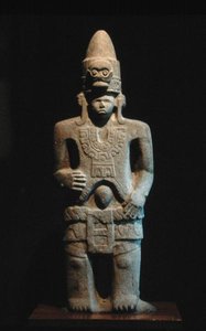 Statue, post klassisk periode (900-1521) (stein) av Huaxtec Huaxtec