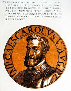 Medaljongportrett av Charles V, den hellige romerske keiseren
