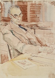 Portrett av Sir Karl Theodore Parker, CBE, 1952 av Hubert Andrew Freeth