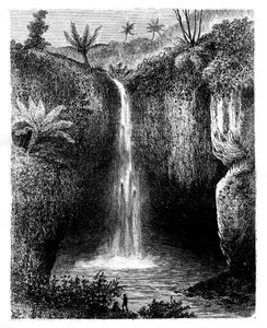 Fall of the river, Tondano, Indonesia, 1800-tallet.