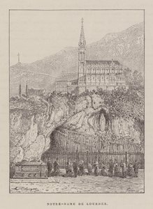 Vår Frue av Lourdes (gravering) av Hubert Clerget