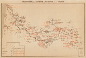 Pilegrimsreiser til Guyenne, Rouergue og Quercy (farge litho)