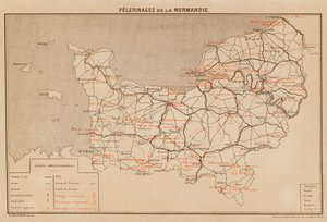 Pilegrimsreiser i Normandie (fargelitografi)