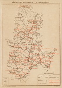 Pilegrimsreiser i Lyon og Burgund (fargelitografi)