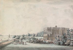 Lady Teignmouths hagehus ved bredden av Hooghly, Calcutta, etter 1797 av Hubert Cornish