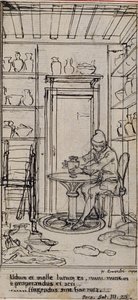 Studie til vignett-frontispiece i Poncelots «Generelle prinsipper for barns utdanning», bind III av Hubert Francois Gravelot