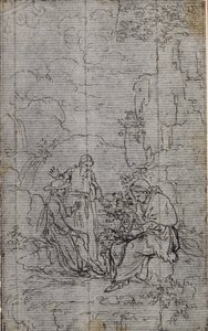 Studie for Vignette i Abbé Dinouarts quot;Vie du Venerable don Juan de Palafox,quot; s. 391