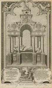 Monumentet til dronning Elizabeth av Hubert Francois Gravelot