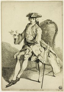 Young Seigneur Sittende av Hubert Francois Gravelot
