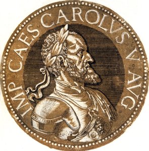 Charles V, den hellige romerske keiseren av Hubert Goltzius
