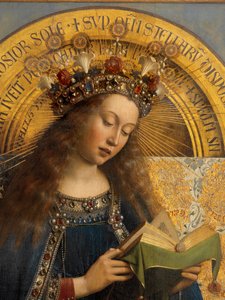 Detalj av Jomfru Maria, fra Ghent-altertavlen