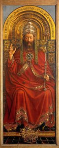 Gud Faderen, sentralpanelet til Ghent-altertavlen av Hubert & Jan van (1390 1441) Eyck