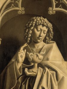 Apostelen Johannes, detalj fra Ghent-altertavlen, lukket (olje på panel)