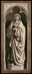 St. Johannes der Evangelist, von der Außenseite des rechten Flügels des Genter Altars