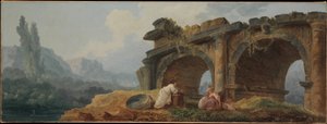 Buer i ruiner av Hubert Robert
