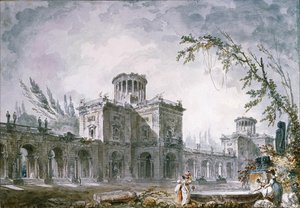 Arkitektonisk fantasi, 1760 av Hubert Robert