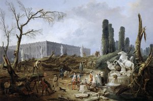 Bosquet of the Baths of Apollo av Hubert Robert