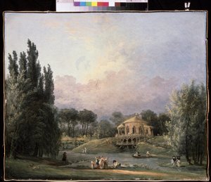 I en park. Maleri av Hubert Robert (1733-1808), olje på lerret, ca 1770-1780, fransk kunst. State Museum Arkhangelskoye Estate, Moskva. av Hubert Robert