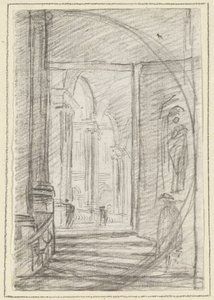 Interiøret i et romersk palass av Hubert Robert
