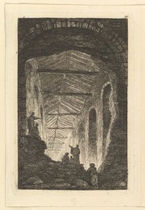 Det antikke galleriet, ca. 1763-65. av Hubert Robert