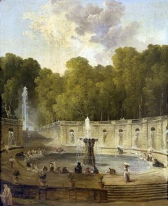 Vaskekvinner i en park - Vaskekvinner i en park - Maleri av Hubert Robert (1733-1808) - ca 1775 - Olje på lerret - 56x45,5 - Petit Palais, Musee des Beaux-Arts de la Ville de Paris av Hubert Robert