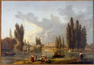Slottet i Mereville Maleri av Hubert Robert (1733-1808) Sceaux fra 1700-tallet, museum på øya Frankrike av Hubert Robert