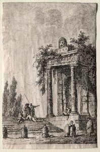 The Evenings of Roma: The Stairs av Hubert Robert