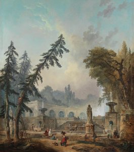 Parklandskap av Hubert Robert