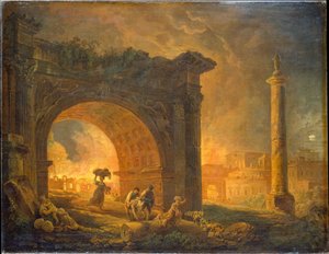 Romerske ruiner av Hubert Robert