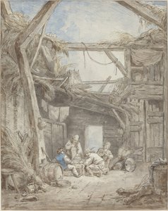 Ødelagt gård av Hubert Robert