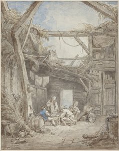 Forfallen gård av Hubert Robert