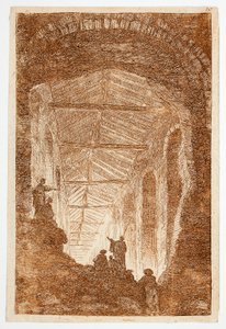 Antikgalleriet, tallerken ti fra Les Soirées de Rome av Hubert Robert