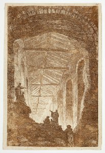 Antikgalleriet, tallerken ti fra Les Soirées de Rome av Hubert Robert