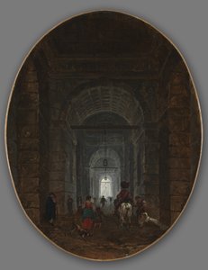 Grotten i Posillipo, ca. 1769 av Hubert Robert