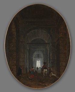 Grotten til Posillipo, ca. 1769. av Hubert Robert