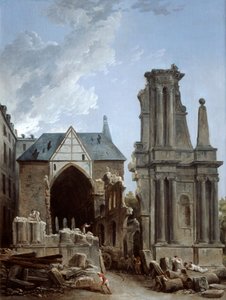 Rivingen av Church of the Feuillants, 1805 av Hubert Robert